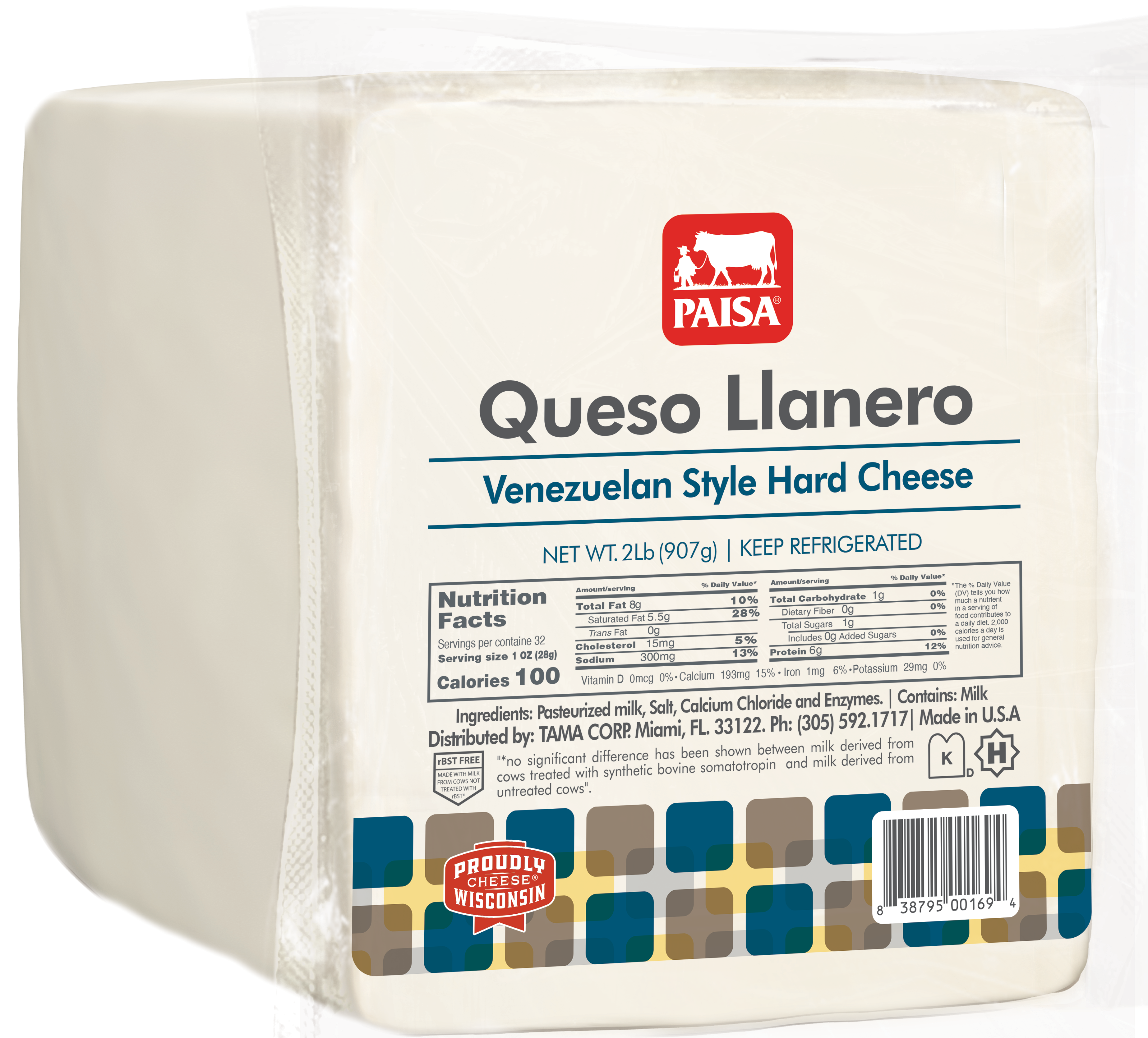 Queso Llanero Porción - PAISA