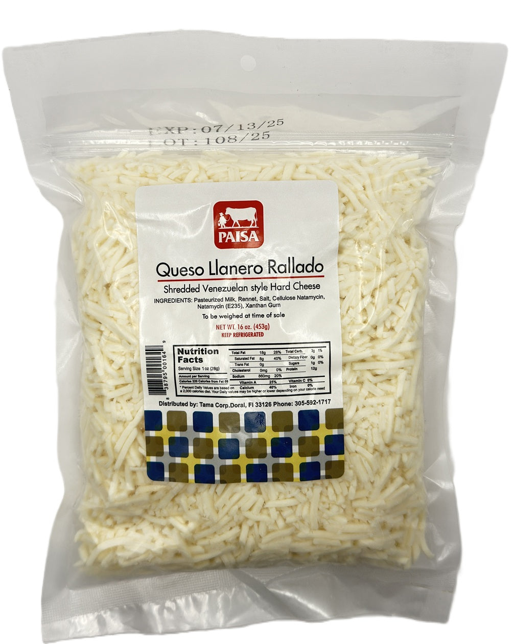 Queso Llanero Rallado - PAISA