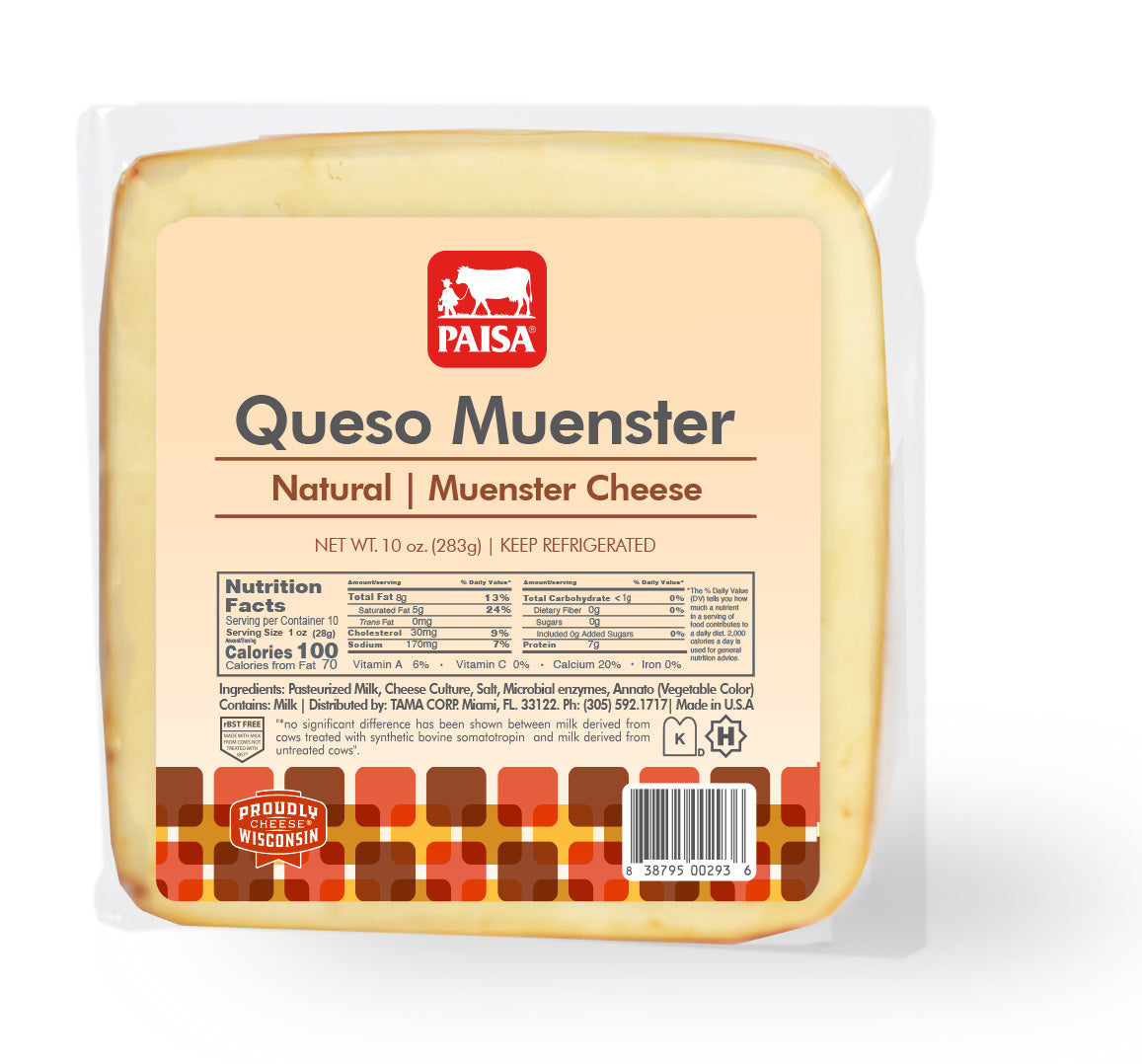 Queso Muenster 10 oz - PAISA