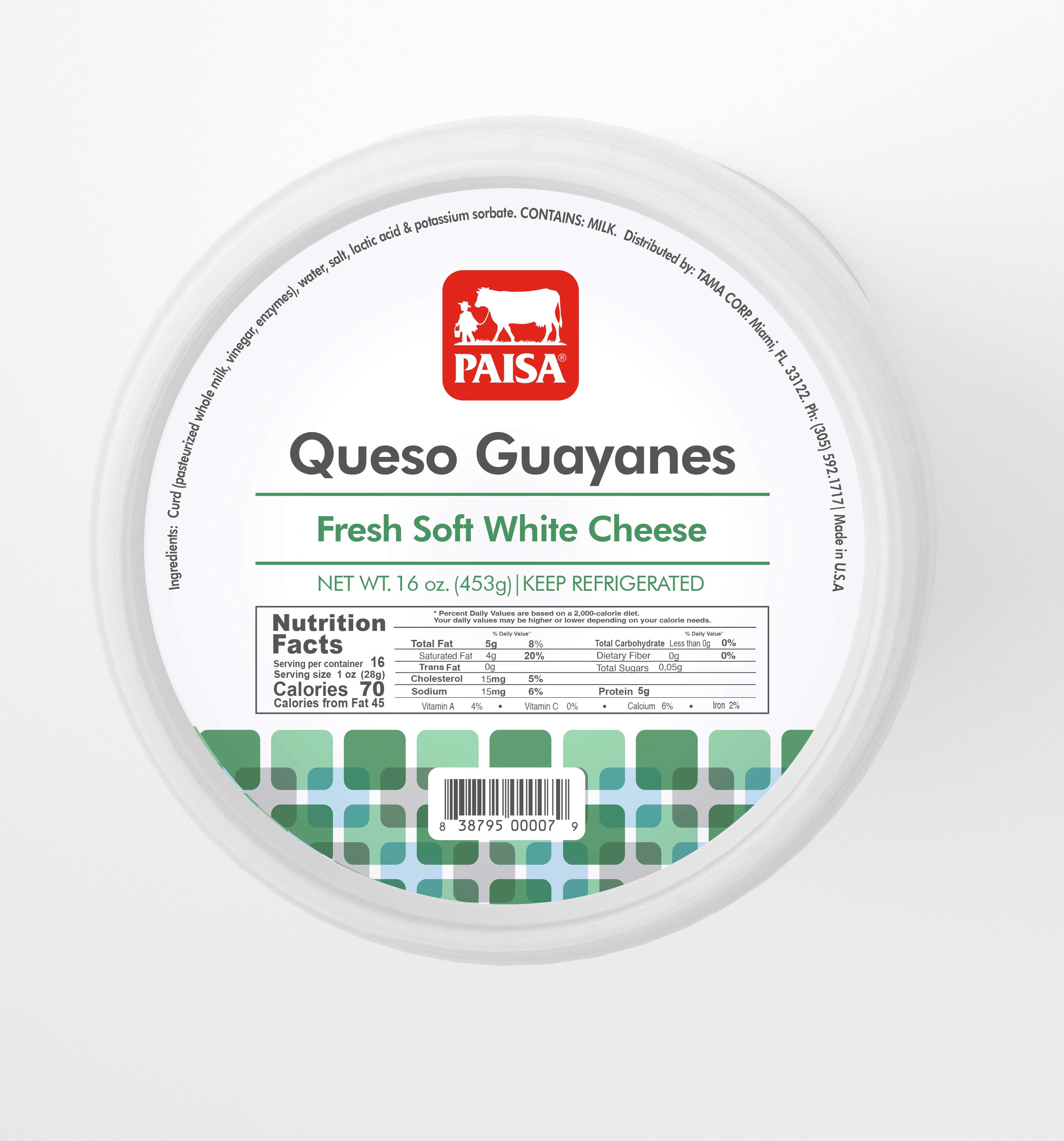 Guayanese cheese - PAISA